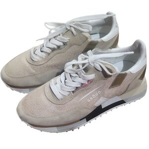 GHOUD Rush Venice Sporty Colorblock Suede Leather Lowtop Neutral Quiet Luxury 37